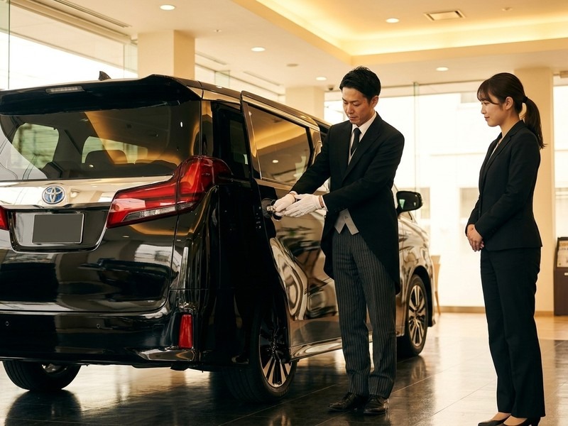 ブランド体験施設で来場者を出迎える所作を指導する自動車業界向け研修