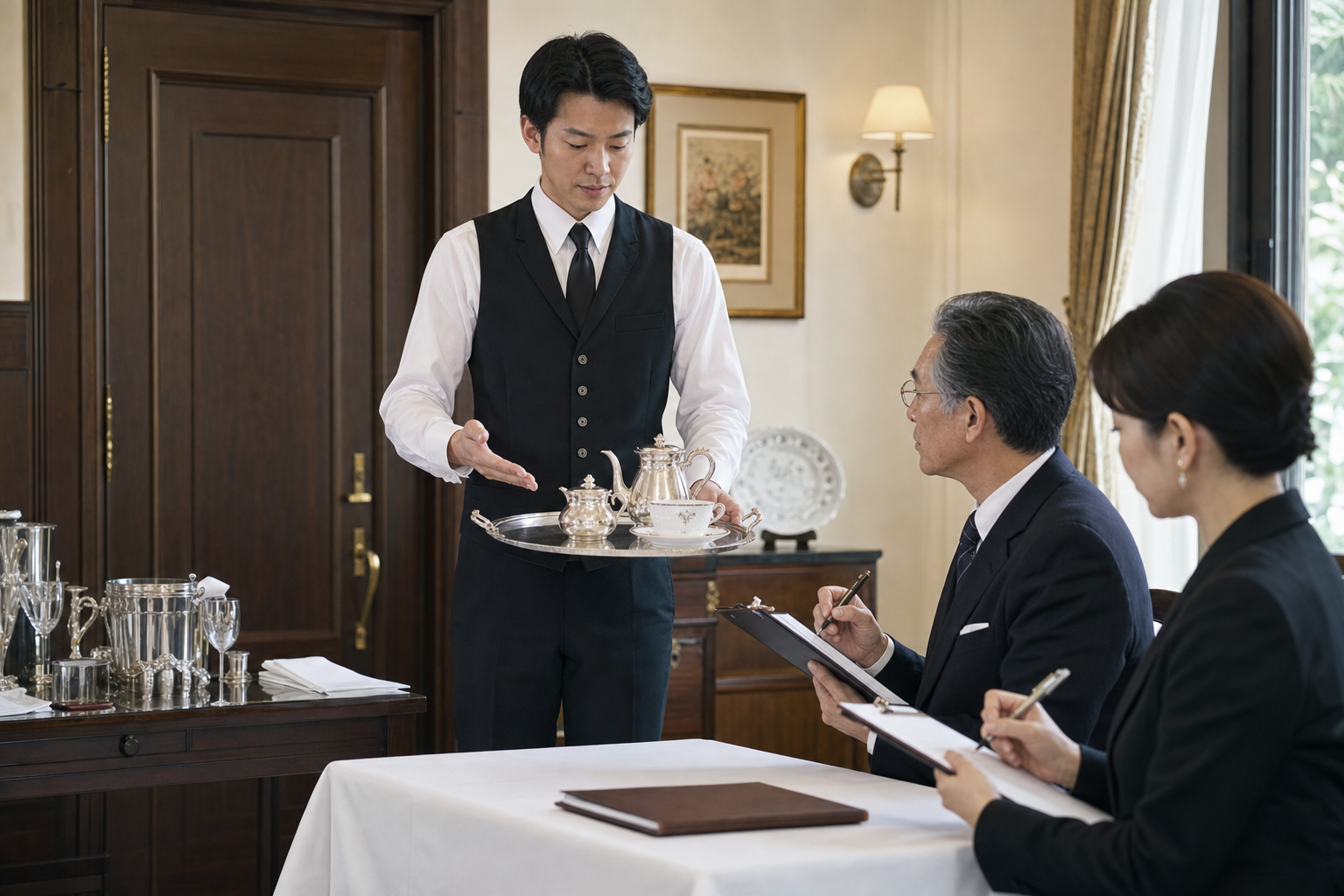 実技評価に取り組む受講生