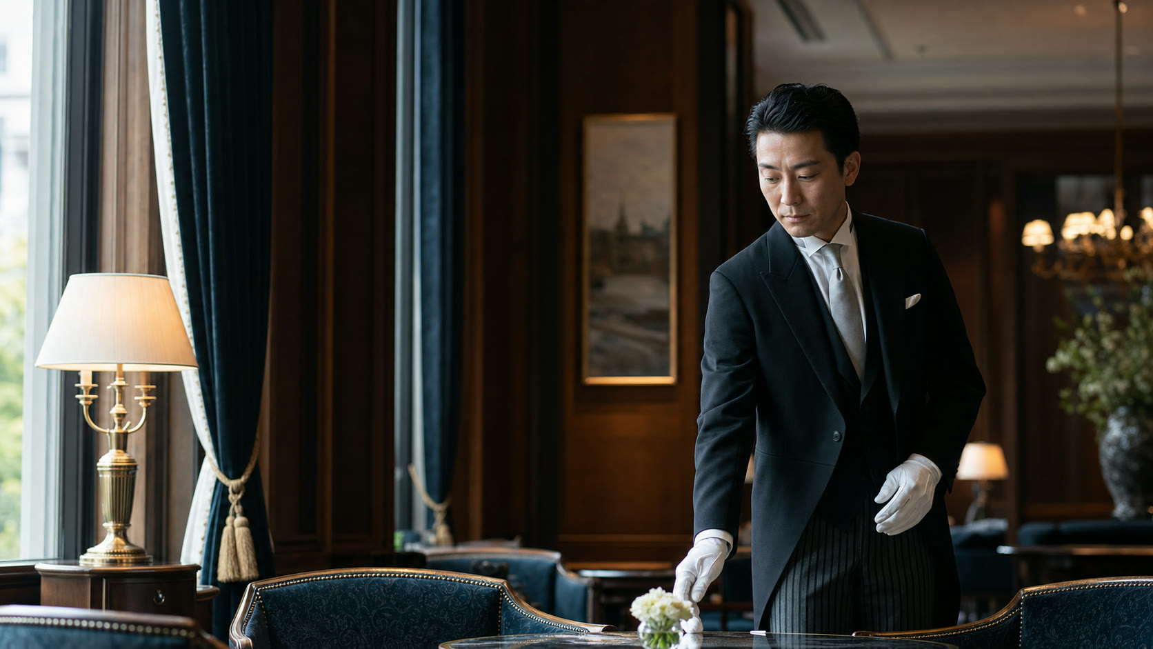 A scene introducing the butler profession on the association site (association site)