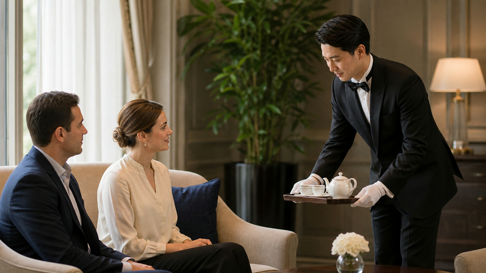 An association butler receiving international guests (association site)