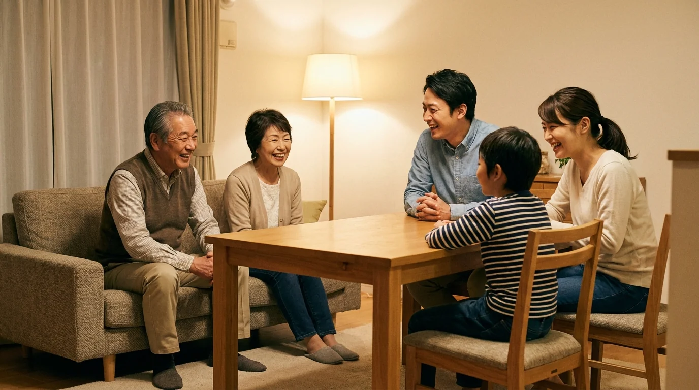 A scene from Family Romance (official site photograph)