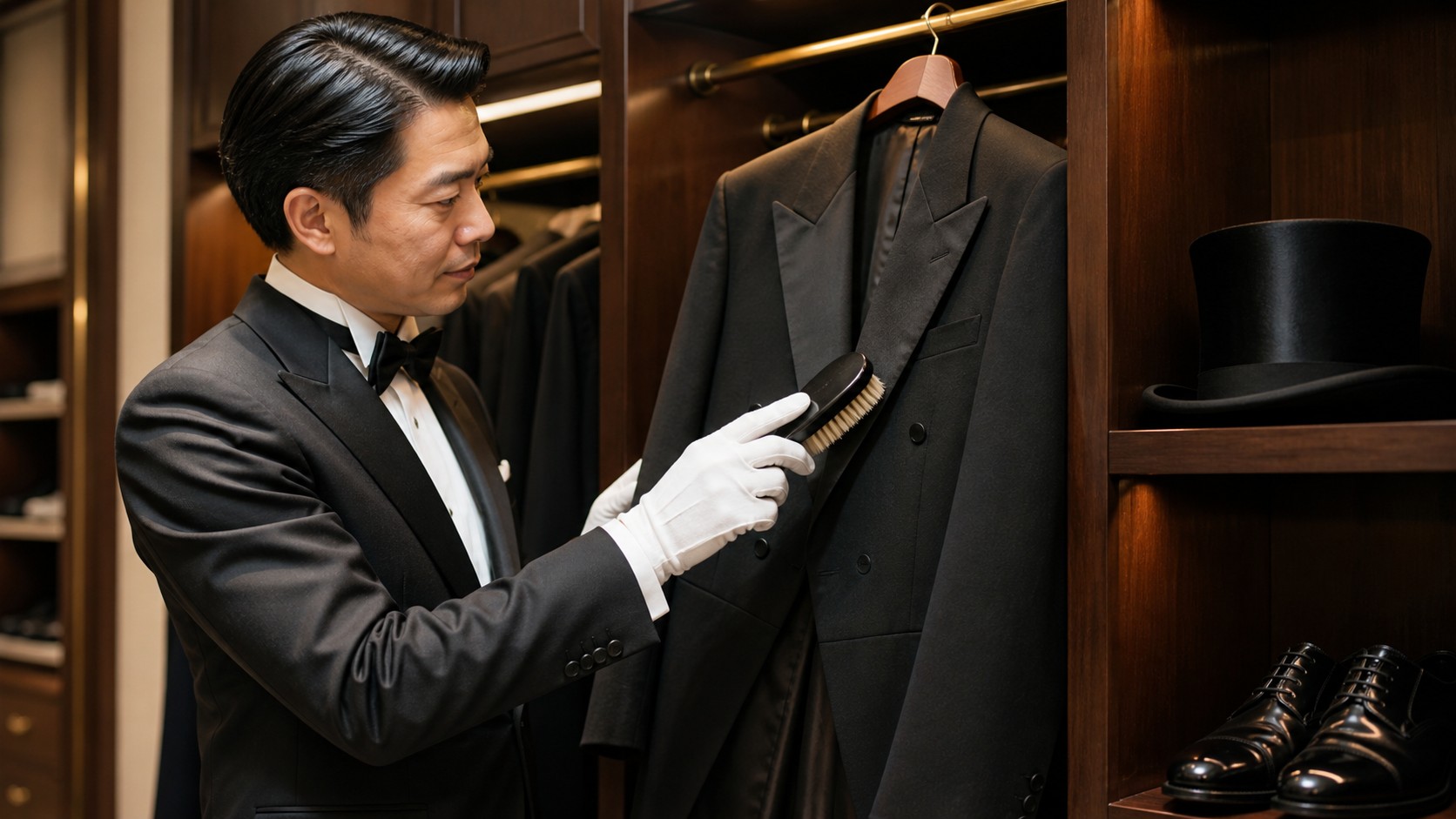 執事の装いの基準を示す一場面（THE BUTLER の画像）