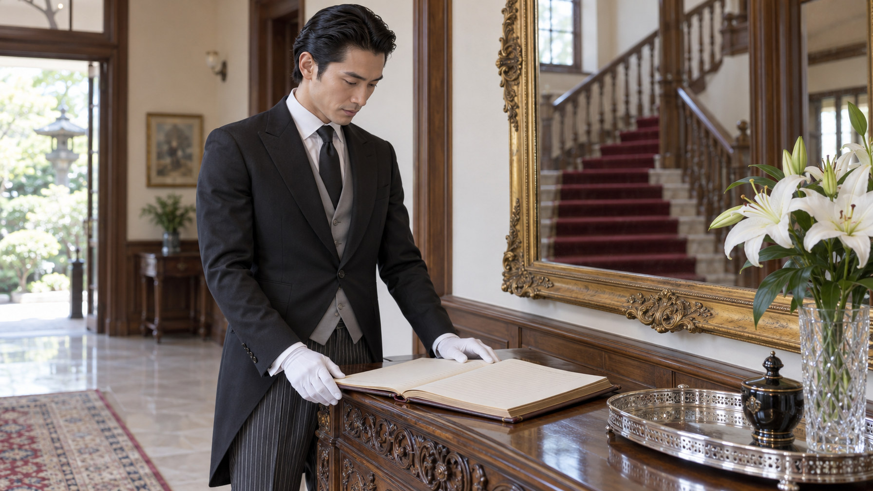 家政を担う執事の一場面（THE BUTLER の画像）