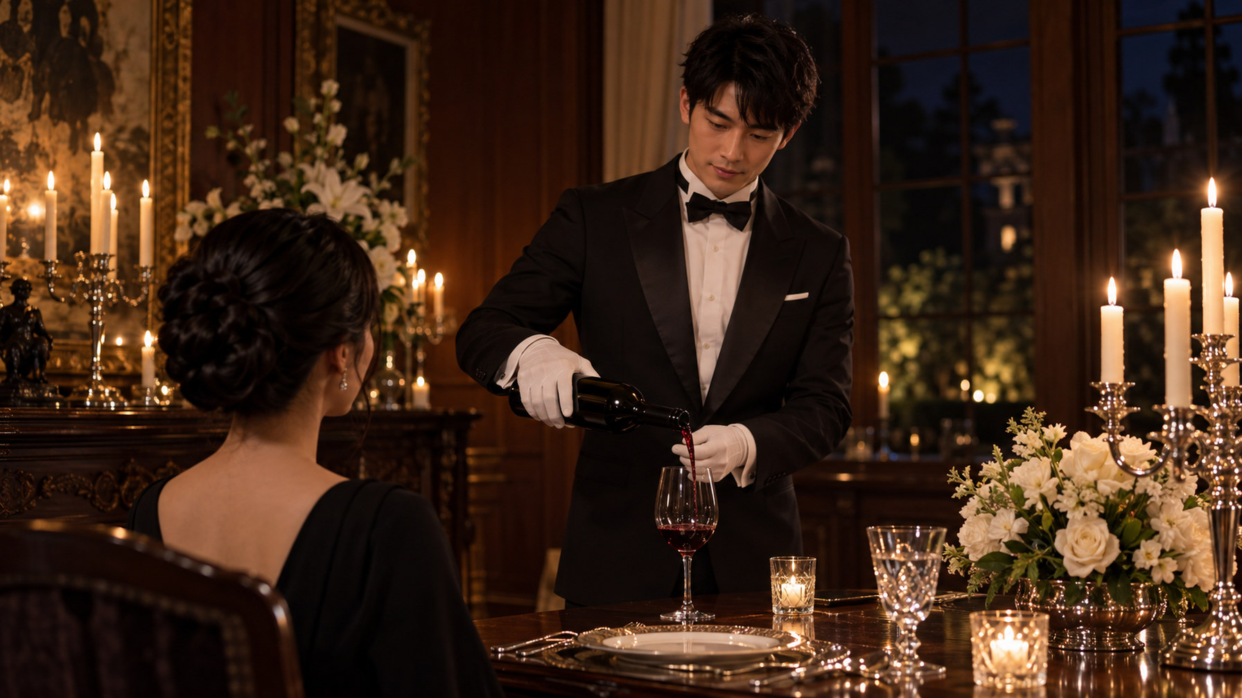 晴れの日の給仕にあたる燕尾服の執事（THE BUTLER の画像）