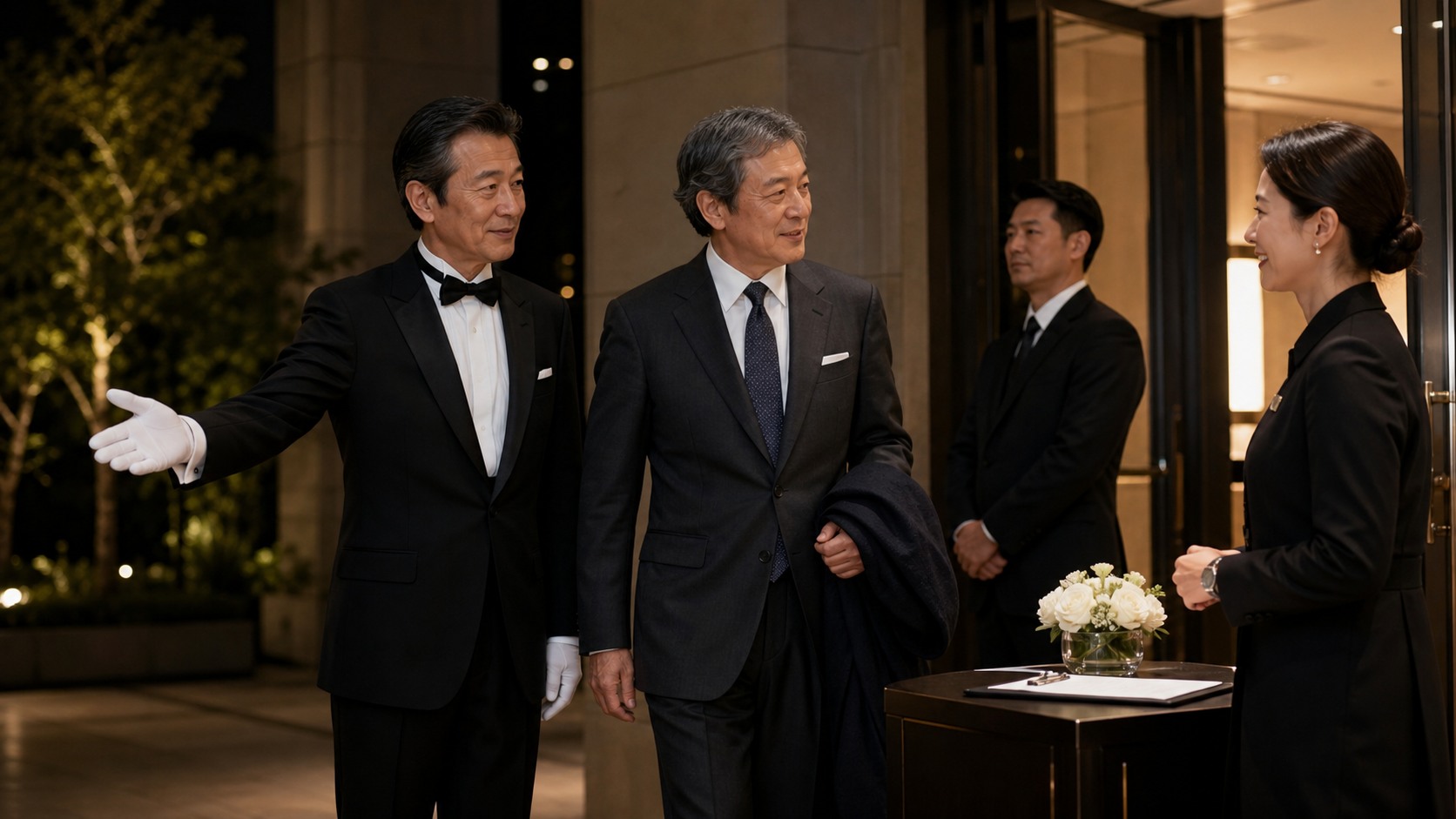 法人のVIPイベントで控える執事（THE BUTLER の画像）
